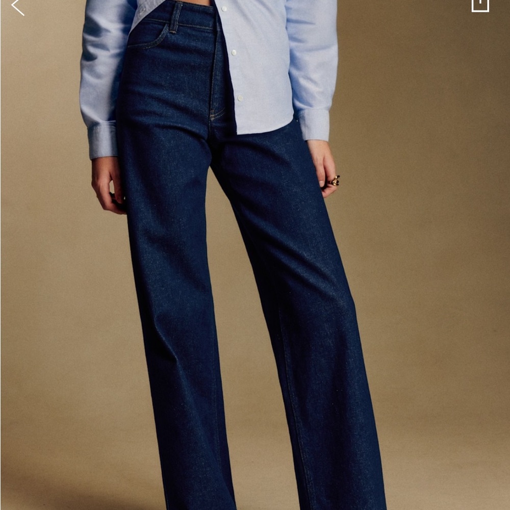 Sezane Indigo Wide-Leg Jeans